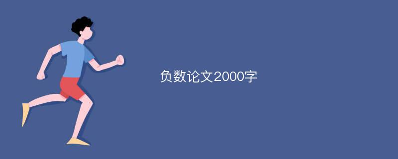 负数论文2000字